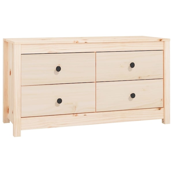 vidaXL Sidoskåp 100x40x54 cm massiv furu Brun