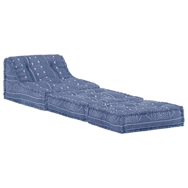 vidaXL Modulpuff indigo tyg Blå