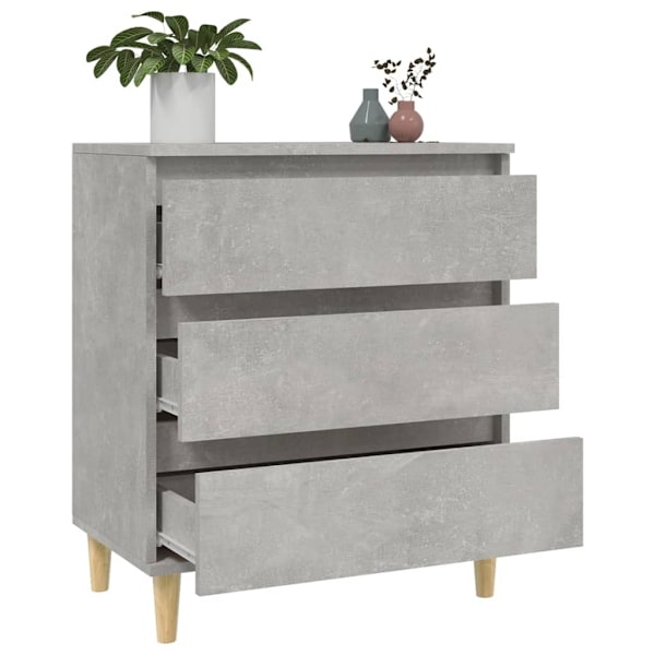 vidaXL Byrå betonggrå 60x35x70 cm konstruerat trä Grå