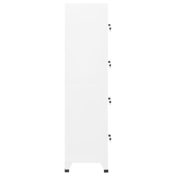 vidaXL Förvaringsskåp vit 38x45x180 cm stål Vit