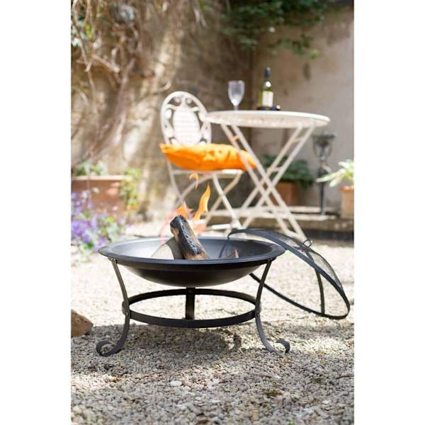 RedFire Eldskål Albion svart stål 51 cm 85014 Svart