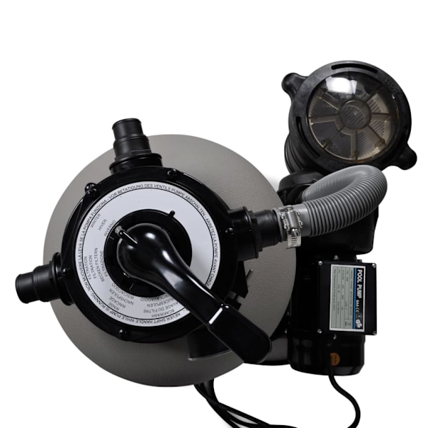 vidaXL Sandfilterpumpar 2 st 600 W 17000 l/tim Grå