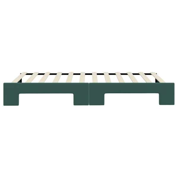 vidaXL Dagbädd utdragbar mörkgrön 100x200 cm sammet Grön