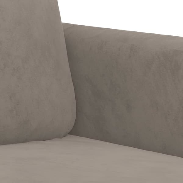 vidaXL 2-sitssoffa ljusgrå 120 cm sammet Grå
