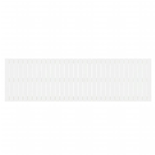 vidaXL Väggmonterad huvudgavel vit 204x3x60 cm massiv furu Vit