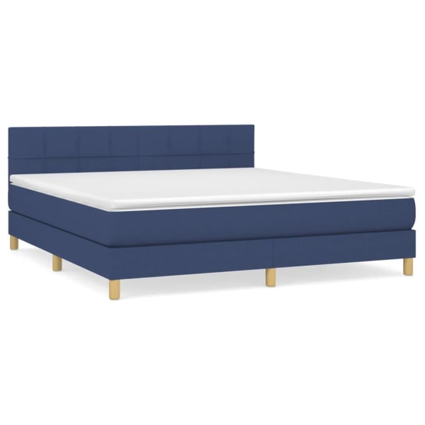 vidaXL Ramsäng med madrass blå 180x200 cm tyg Blå