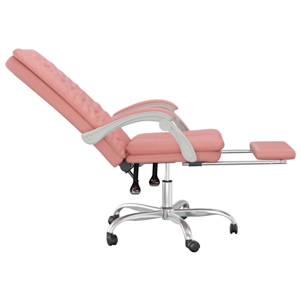 vidaXL Kontorsstol rosa konstläder Rosa