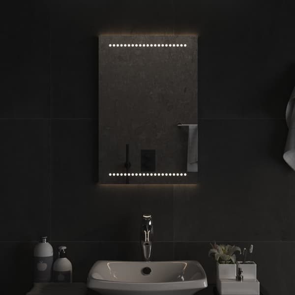vidaXL Badrumsspegel LED 40x60 cm Transparent