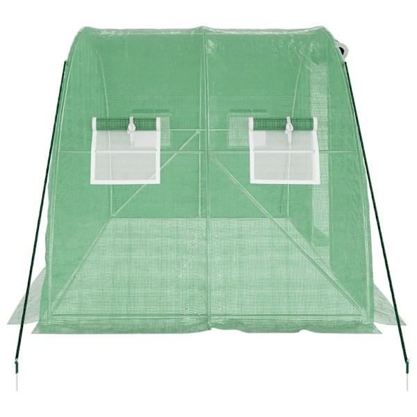 vidaXL Växthus med stålram grön 8 m² 4x2x2 m Grön