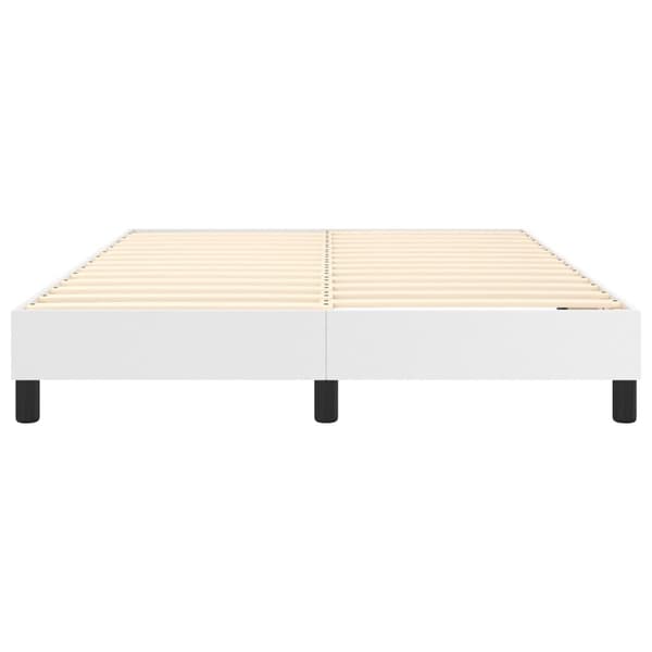 vidaXL Ramsäng vit 140x190 cm konstläder Vit