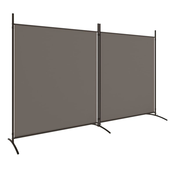 vidaXL Rumsavdelare 2 paneler antracit 348x180 cm tyg Antracit