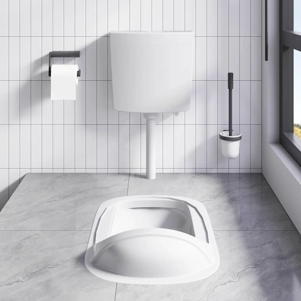 vidaXL Cistern till toalett med botten inlopp 3/6 L grå grå