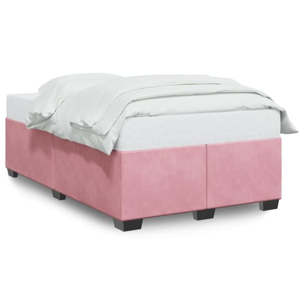 vidaXL Sängram rosa 120x200 cm sammet Rosa