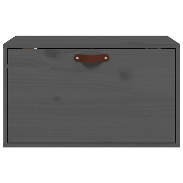 vidaXL Väggskåp grå 60x30x35 cm massiv furu Grå