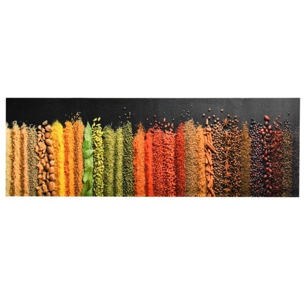 vidaXL Köksmatta maskintvättbar kryddor 60x300 cm multifärg
