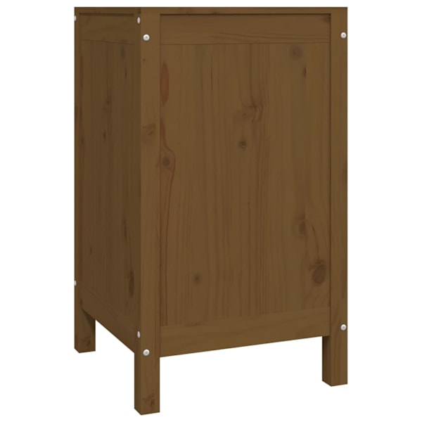 vidaXL Tvättkorg honungsbrun 44x44x76 cm massiv furu Brun