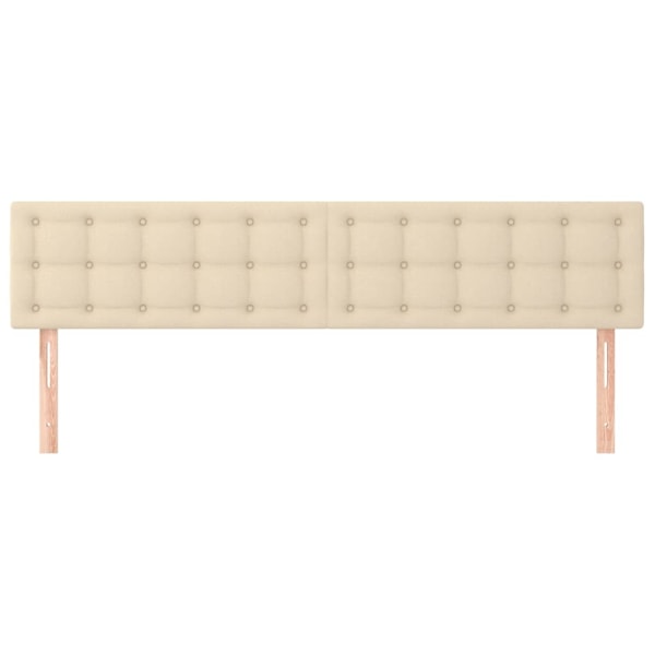 vidaXL Huvudgavlar 2 st gräddvit 100 x 5 x 78/88 cm tyg Kräm