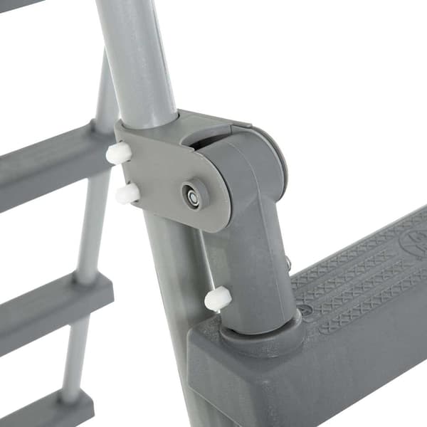 Bestway Poolstege Flowclear 4 steg 122 cm grå