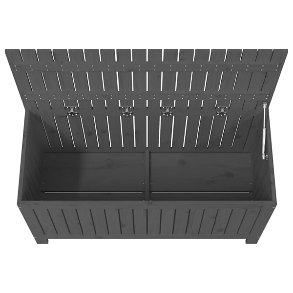 vidaXL Dynbox svart 115x49x60 cm massiv furu Grå