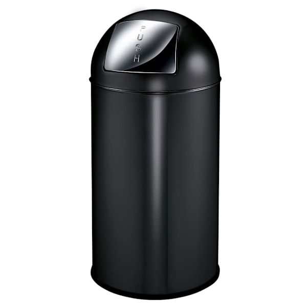 EKO Soptunna med trycklock 40 L matt svart Svart