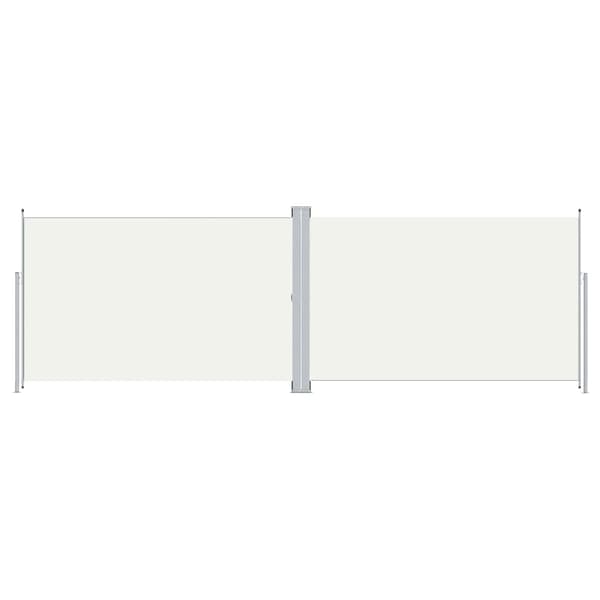 vidaXL Infällbar sidomarkis 200x600 cm gräddvit Creme