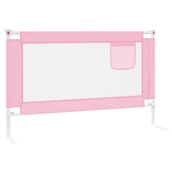 vidaXL Sängskena för barn rosa 120x25 cm tyg Rosa