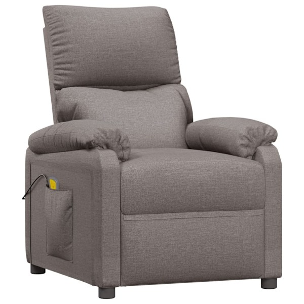 vidaXL Massagefåtölj taupe tyg Taupe