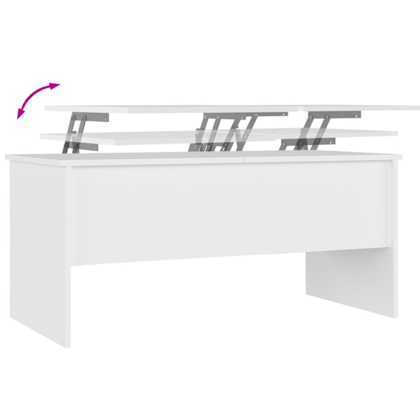 vidaXL Soffbord vit 102x50,5x46,5 cm konstruerat trä Vit