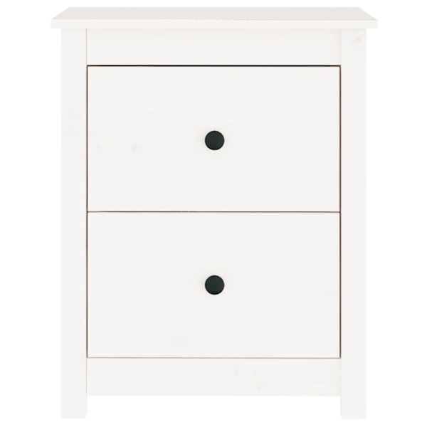 vidaXL Sängbord 2 st vit 50x35x61,5 cm massiv furu Vit