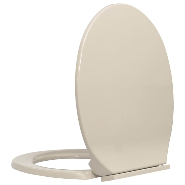 vidaXL Toalettsits mjuk stängning aprikos oval Beige
