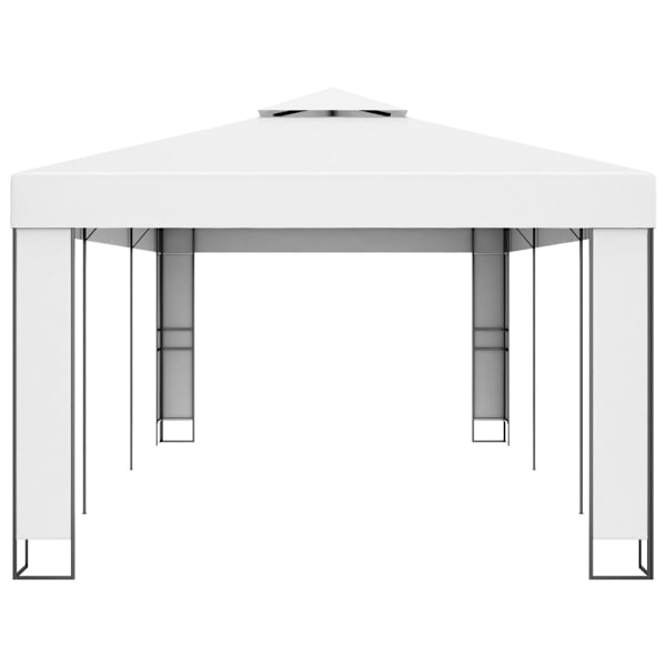 vidaXL Paviljong med dubbeltak 3x6 m vit Vit