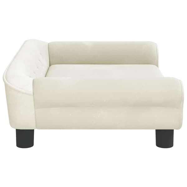 vidaXL Hundbädd gräddvit 70x48x22 cm sammet Kräm
