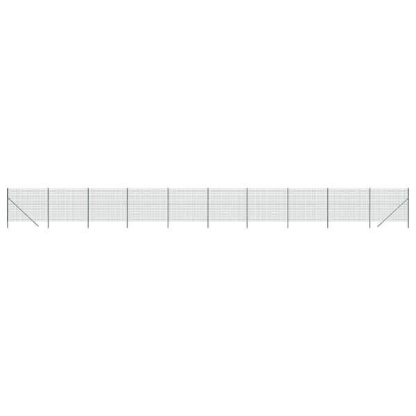 vidaXL Stängsel grön 1,6x25 m galvaniserat stål Grön