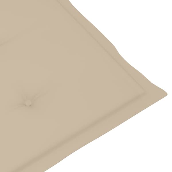 vidaXL Fällbara fåtöljer med dynor, 8 st, massivt teakträ Beige