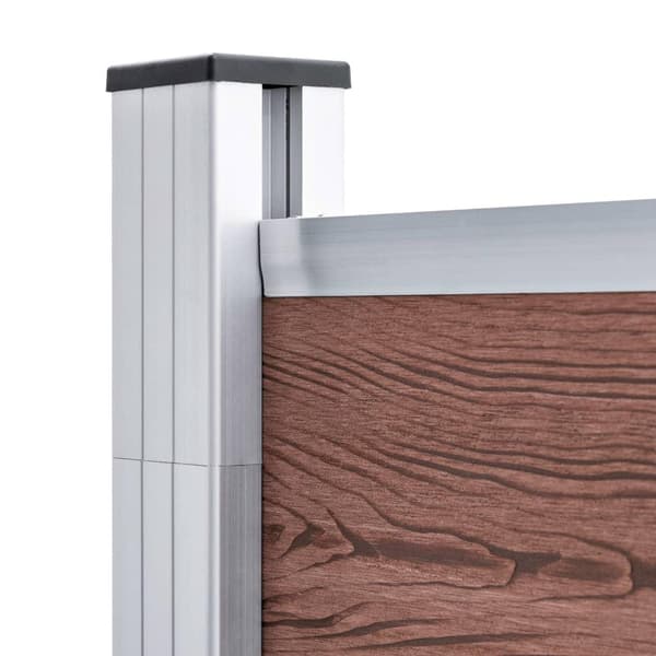 vidaXL Staketpanel WPC 1737x186 cm brun Brun