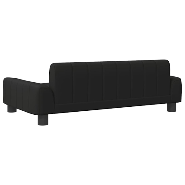 vidaXL Barnsoffa svart 90x53x30 cm konstläder Svart