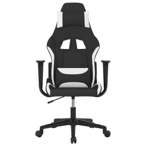 vidaXL Gamingstol svart och vit tyg Vit