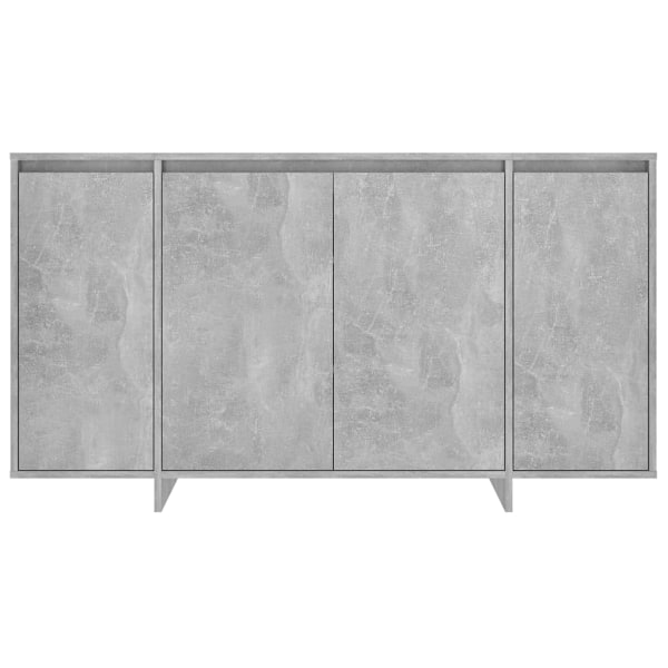 vidaXL Skänk betonggrå 135x41x75 cm konstruerat trä grå