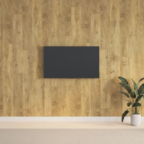 vidaXL Väggpaneler träimitation brun PVC 2,06 m² Brun