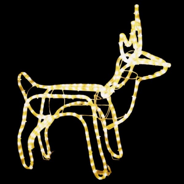 vidaXL Renfigur 3 st ljusslinga varmvit 60x30x60 cm