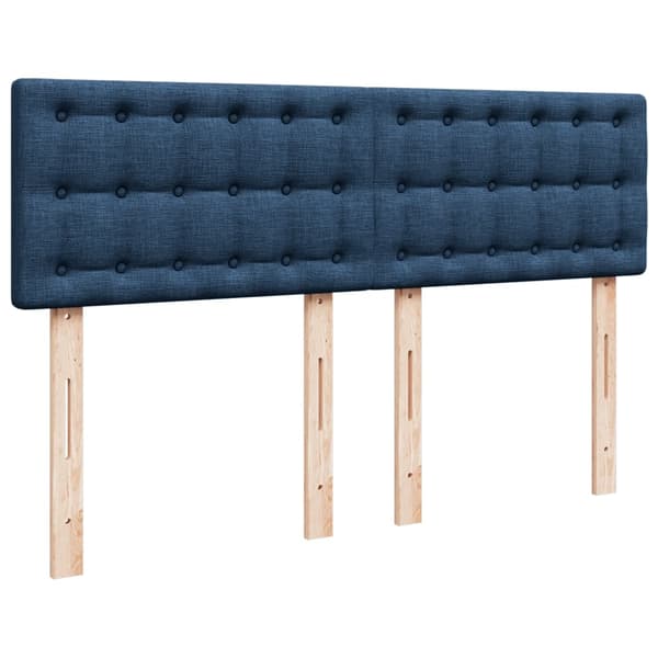 vidaXL Ramsäng med madrass blå 160x200 cm tyg Blå