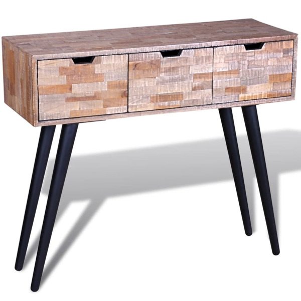 vidaXL Konsolbord i återvunnen teak Brun