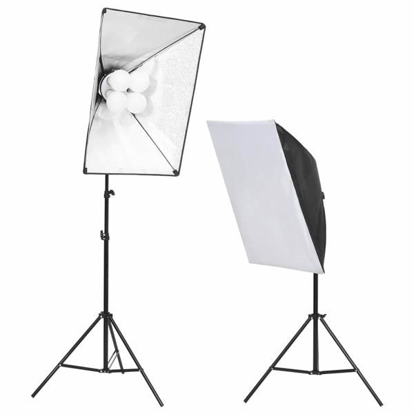 vidaXL Studiobelysning med softboxar