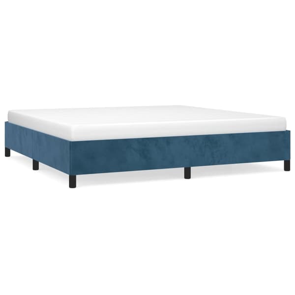 vidaXL Sängram mörkblå 200x200 cm sammet Blå