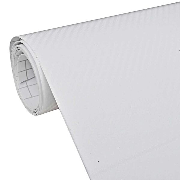 vidaXL Bilfoliering 3D vit 100x150 cm Vit