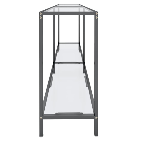 vidaXL Konsolbord transparent 160x35x75 cm härdat glas Transparent