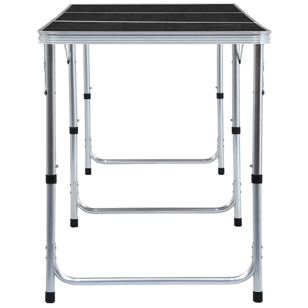 vidaXL Hopfällbart campingbord grå aluminium 180x60 cm grå