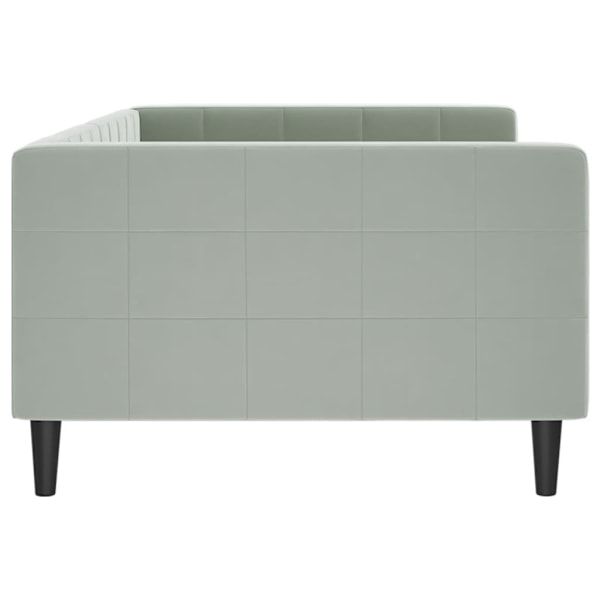 vidaXL Dagbädd ljusgrå 100x200 cm sammet Grå