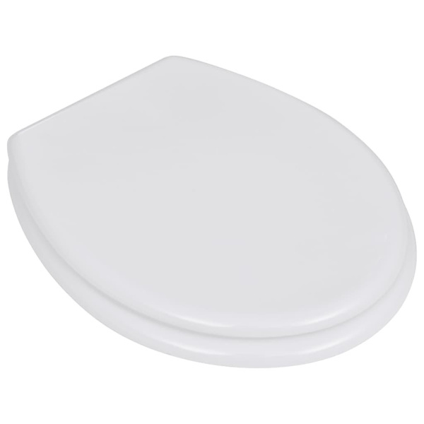 vidaXL Toalettsits med hårt lock MDF vit Vit