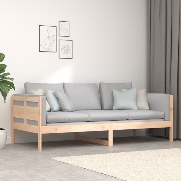 vidaXL Dagbädd 90x200 cm massiv furu Brun